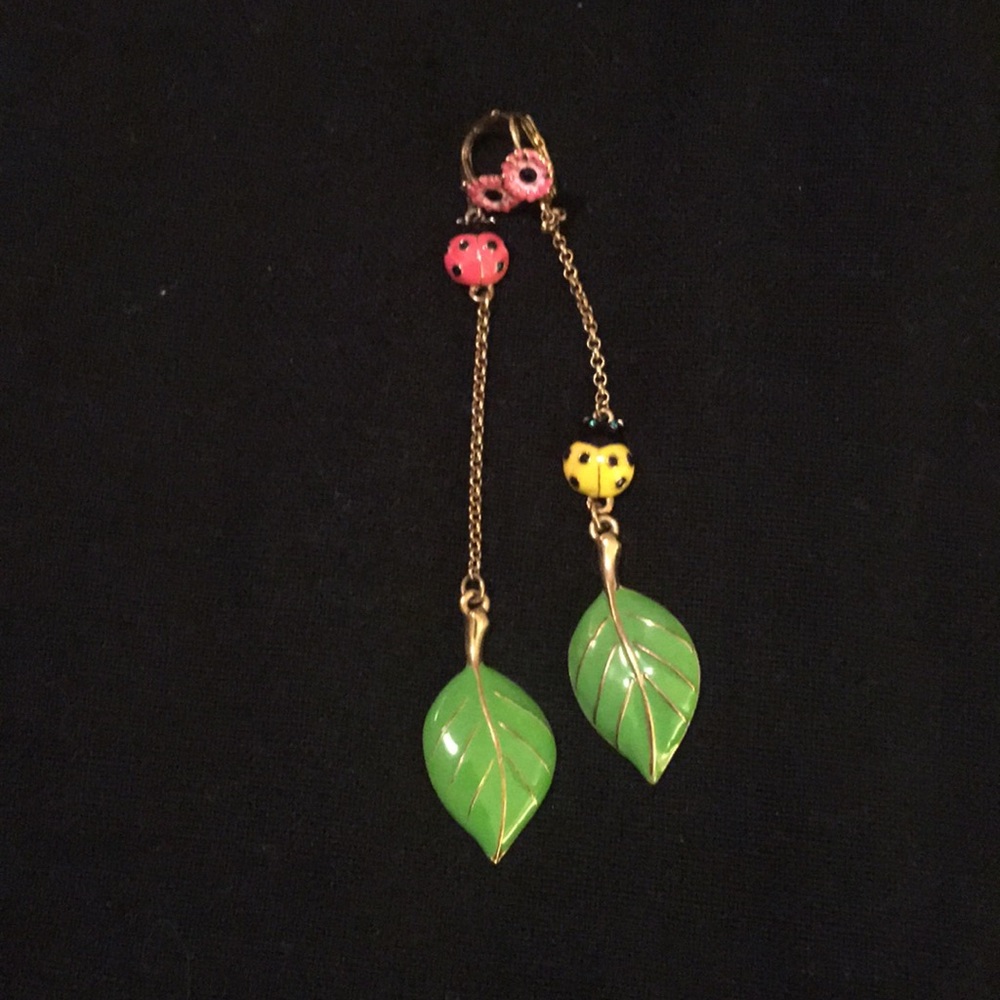 Betsey Johnson enamel drop earrings